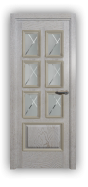 Дверь Velmi 09-701, цвет патина белая с золотом - фото 1