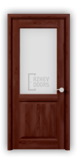 Дверь из массива сосны ECO 4214, покрытие - темно-коричневый лак, остекленная