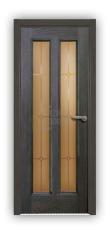 Дверь Velmi 05-5111, цвет дуб мореный, остекленная