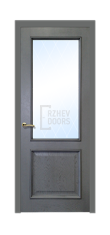 Дверь Velmi 01-109, цвет серая патина, остекленная