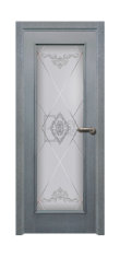 Дверь Velmi 04-109, цвет дуб серая патина, остекленная