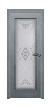 Дверь Velmi 04-109, цвет дуб серая патина, остекленная - фото 1