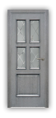 Дверь Velmi 07-109, цвет серая патина, остекленная - фото 1