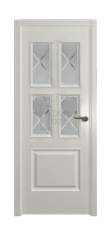 Дверь Velmi 07-603, цвет белая эмаль, остекленная