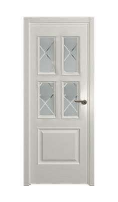Дверь Velmi 07-603, цвет белая эмаль, остекленная