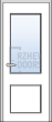 Дверь Neoclassic 830, цвет дуб серая патина, остекленная