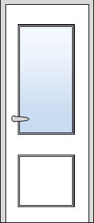 Дверь Neoclassic 831, цвет сапели, остекленная