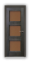 Дверь Velmi 06-5111, цвет дуб мореный, остекленная - превью фото 1