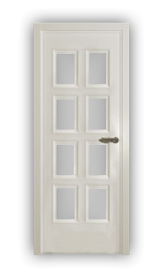 Дверь Velmi 10-102, цвет эмаль ваниль, остекленная