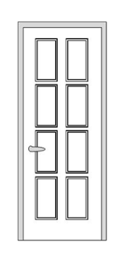Дверь Velmi 10-709, цвет патина белая с серебром - фото 1