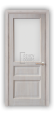 Дверь из массива сосны ECO 4312, покрытие - воск белый, остекленная