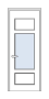 Дверь Velmi 03-709, цвет патина с серебром, остекленная - превью фото 1