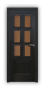 Дверь Velmi 09-123, цвет дуб черный, остекленная - превью фото 1