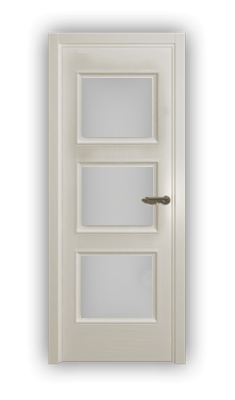 Дверь Velmi 06-102, цвет эмаль ваниль, остекленная
