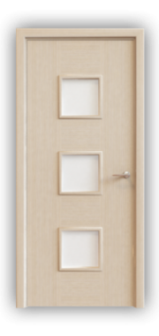 Дверь Standart 070, цвет дуб беленый, остекленная - фото 1