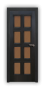 Дверь Velmi 10-123, цвет дуб черный, остекленная - превью фото 1
