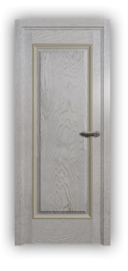 Дверь Velmi 04-701, цвет патина белая с золотом, глухая - фото 1
