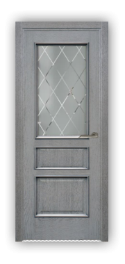 Дверь Velmi 02-109, цвет серая патина, остекленная - фото 1