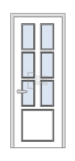 Дверь Velmi 09-104, цвет антрацит, остекленная