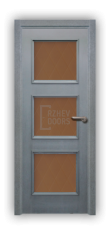Дверь Velmi 06-109, цвет серая патина, остекленная
