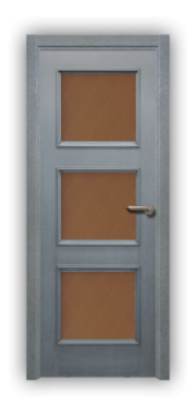 Дверь Velmi 06-109, цвет серая патина, остекленная - фото 1