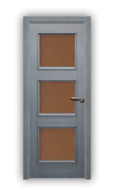 Дверь Velmi 06-109, цвет серая патина, остекленная