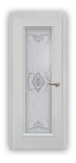 Дверь Velmi 04-801, цвет белый ясень, остекленная