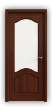 Дверь Classic 221, цвет сапели, остекленная - фото 1