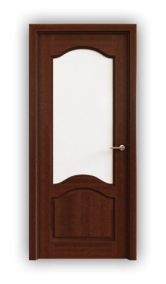 Дверь Classic 221, цвет сапели, остекленная