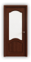 Дверь Classic 221, цвет сапели, остекленная - превью фото 1