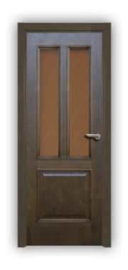 Дверь Velmi 08-144, цвет дуб тон 44, остекленная - фото 1