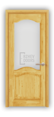 Дверь из массива сосны ECO 4231, покрытие - прозрачный лак, остекленная