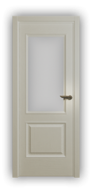 Дверь Velmi 01-102, цвет эмаль ваниль, остекленная - фото 1