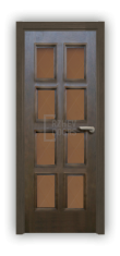 Дверь Velmi 10-144, цвет дуб тон 44, остекленная