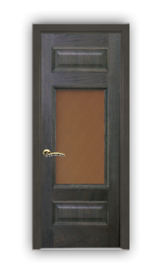Дверь Velmi 03-5111, цвет дуб мореный, остекленная
