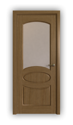 Дверь Classic 718, цвет орех,остекленная
