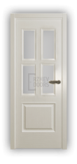 Дверь Velmi 07-102, цвет эмаль ваниль, остекленная