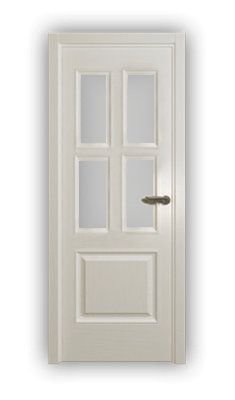 Дверь Velmi 07-102, цвет эмаль ваниль, остекленная