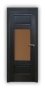 Дверь Velmi 03-123, цвет дуб черный, остекленная - превью фото 1