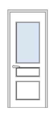 Дверь Velmi 02-709, цвет патина с серебром, остекленная - фото 1