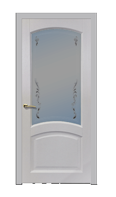 Дверь Neoclassic 863, цвет белая эмаль, остекленная