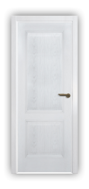 Дверь Velmi 01-709, белая патина с серебром - фото 1