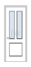 Дверь Velmi 08-104, цвет антрацит, остекленная