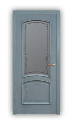 Дверь Elegance 01, цвет серая патина, остекленная
