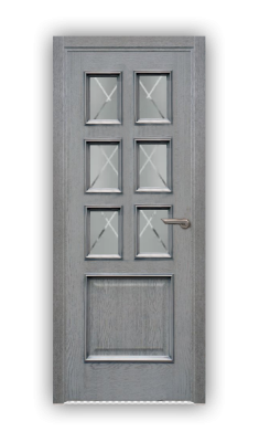 Дверь Velmi 09-109, цвет серая патина, остекленная